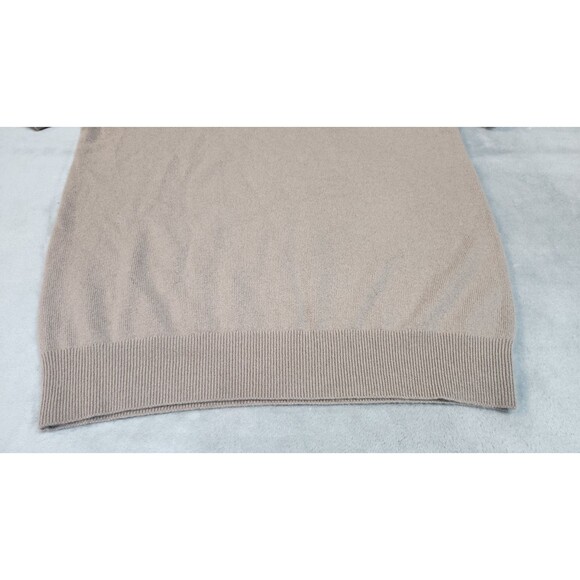 The Commons Men's Tan Small 100% Cashmere Collar Sweater Polo Shirt NWT - Picture 6 of 9